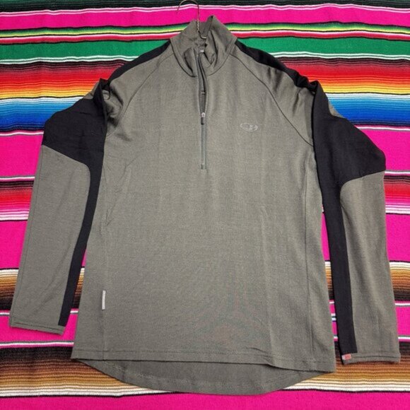 Icebreaker Shirt Mens Small GT 260 Lightweight Baselayer Merino Wool Thumb Holes - Picture 2 of 9